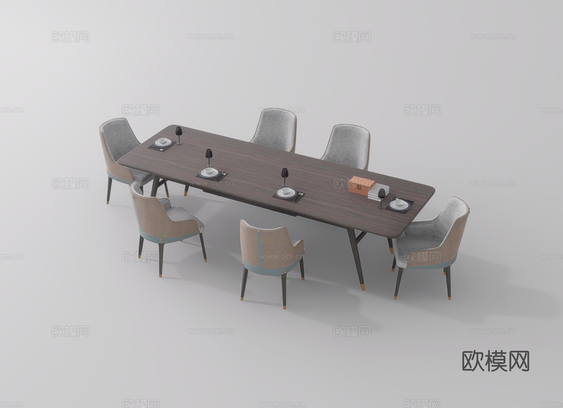 休闲桌椅su模型下载（渲染图1）