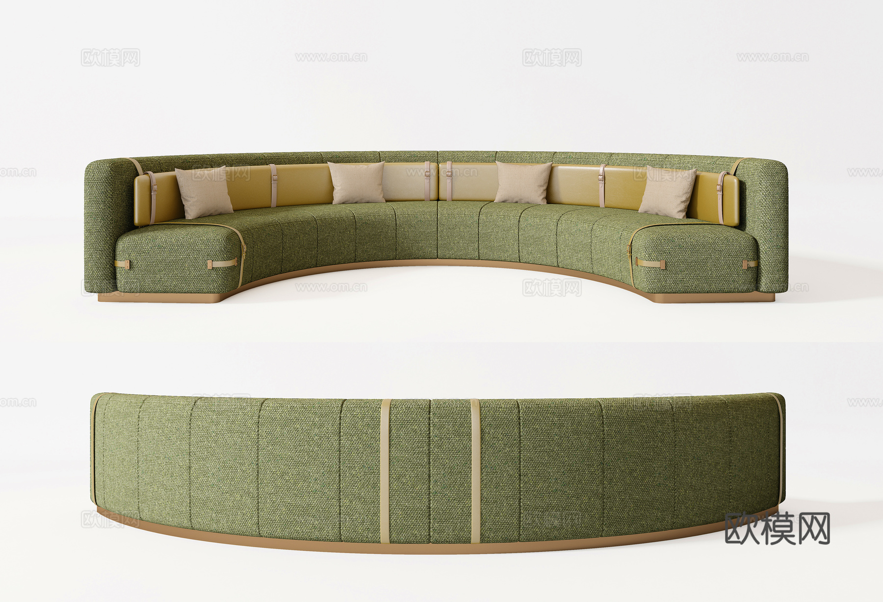 现代弧形沙发卡座组合 卡座沙发  餐厅卡座 餐厅沙发su模型