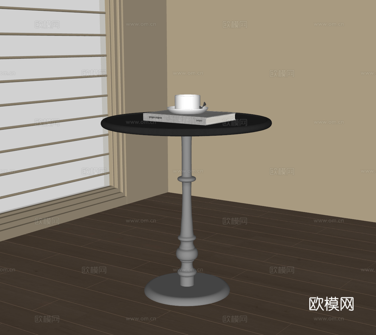 现代边几 金属边几su模型