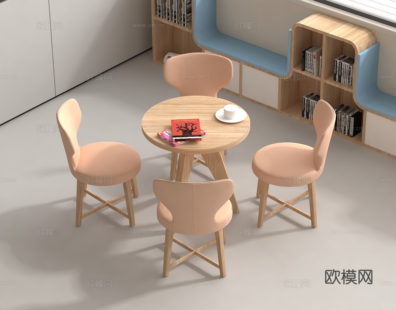 洽谈桌椅 现代简约桌椅 休闲桌椅组合 家居软装 办公家具su模型