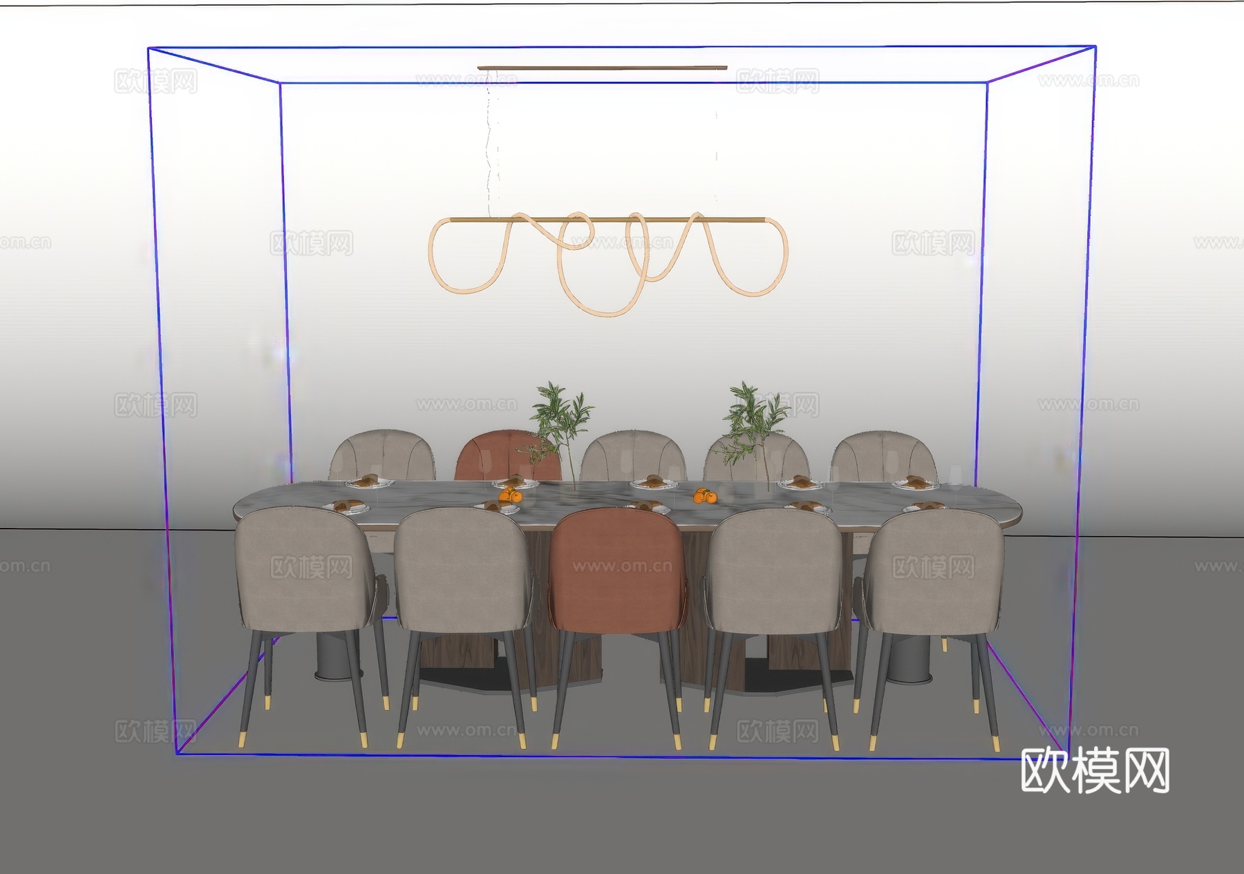 休闲桌椅su模型