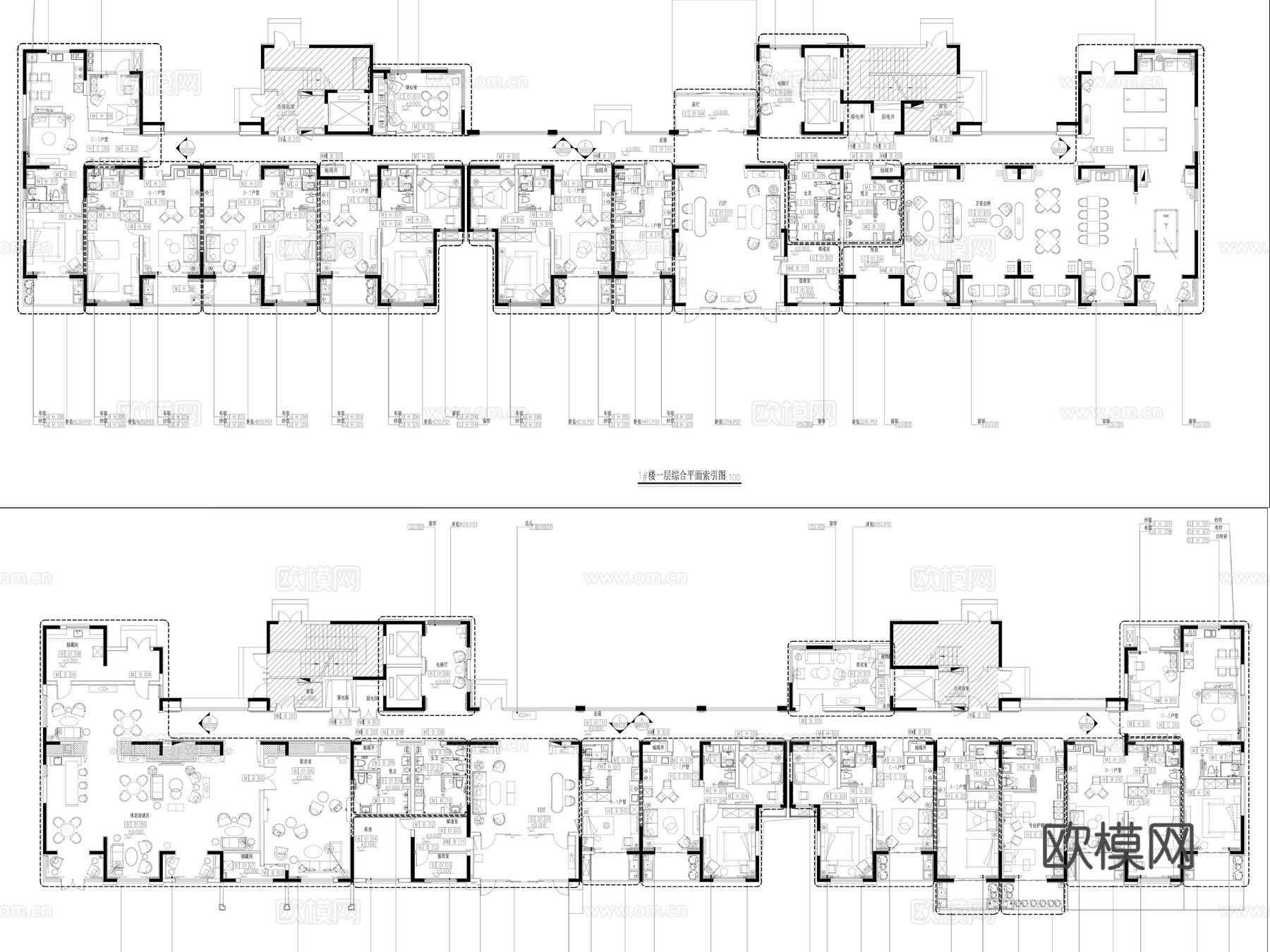 20套养老院平面图cad施工图
