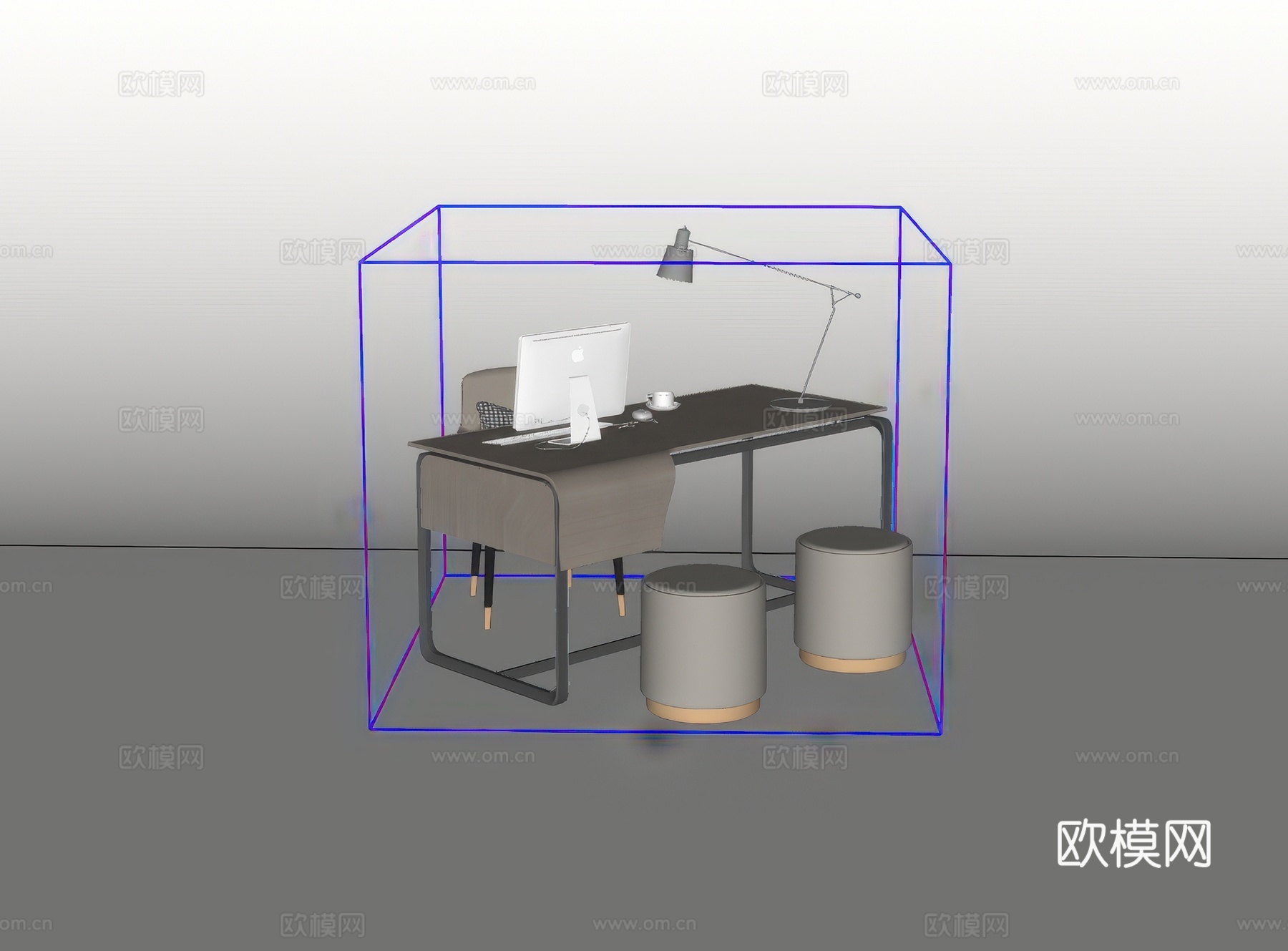 办公桌椅su模型