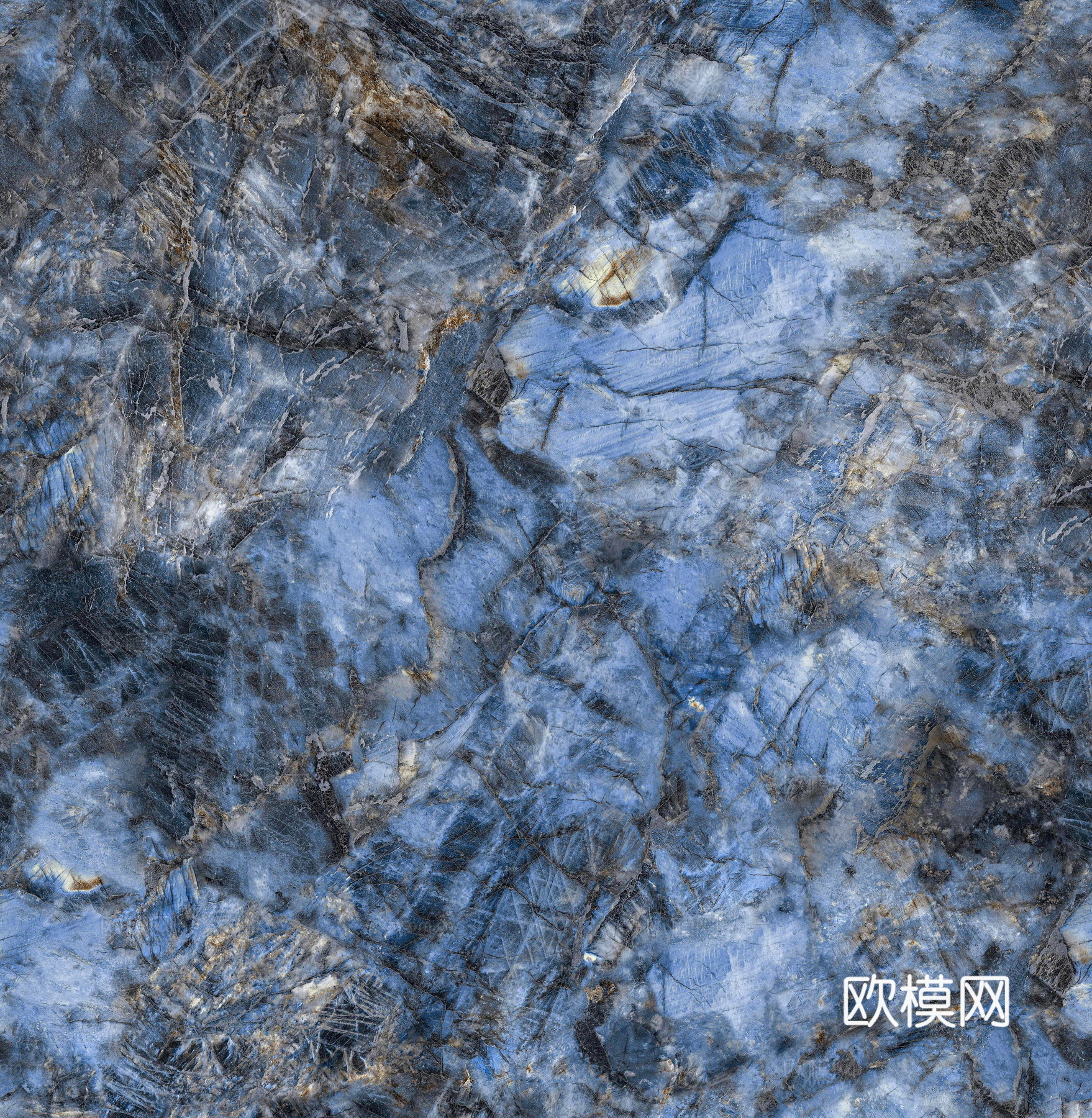 法式现代蓝色大理石奢石 潘多拉奢石