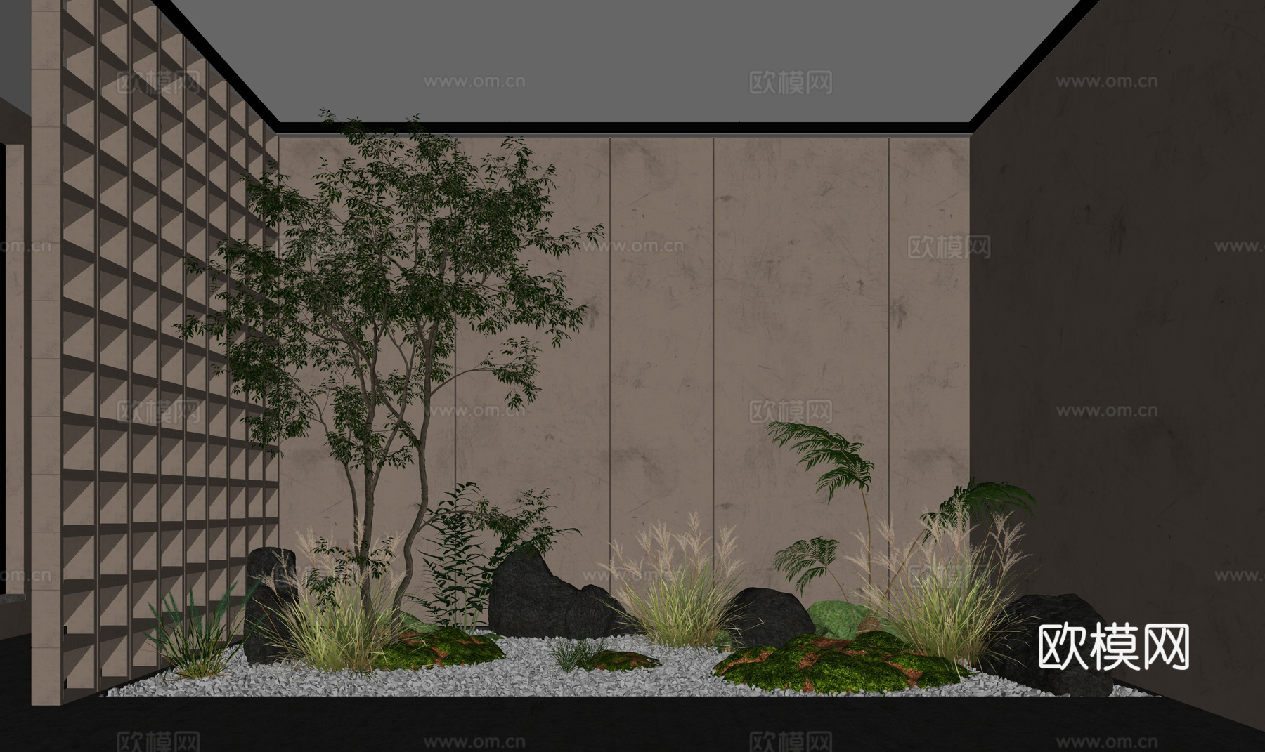 小品 组团 造景 花镜 绿化su模型