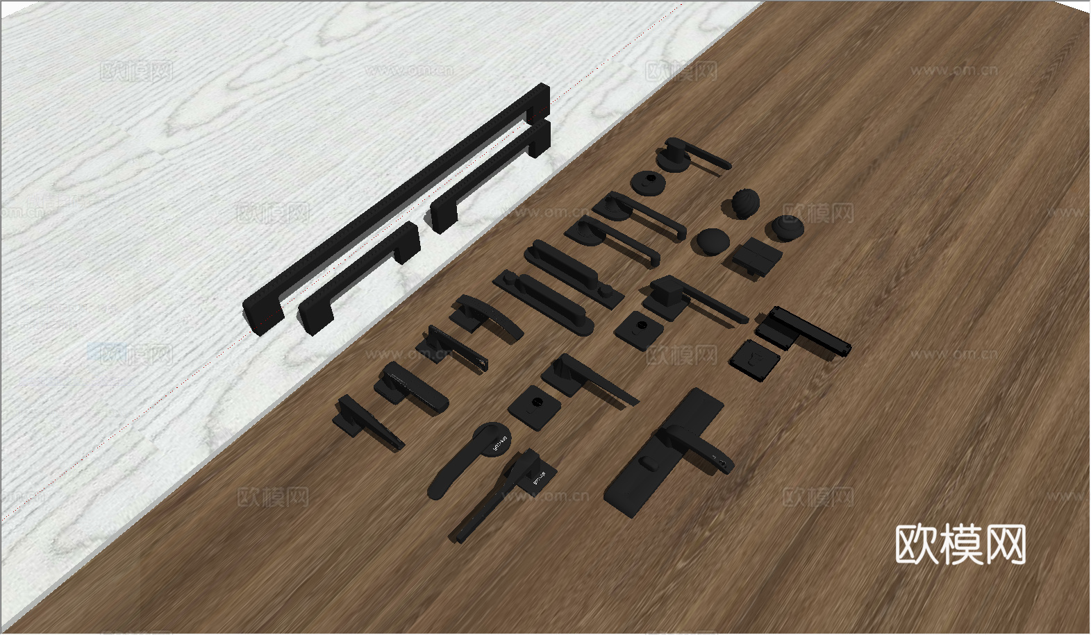 现代门把手su模型