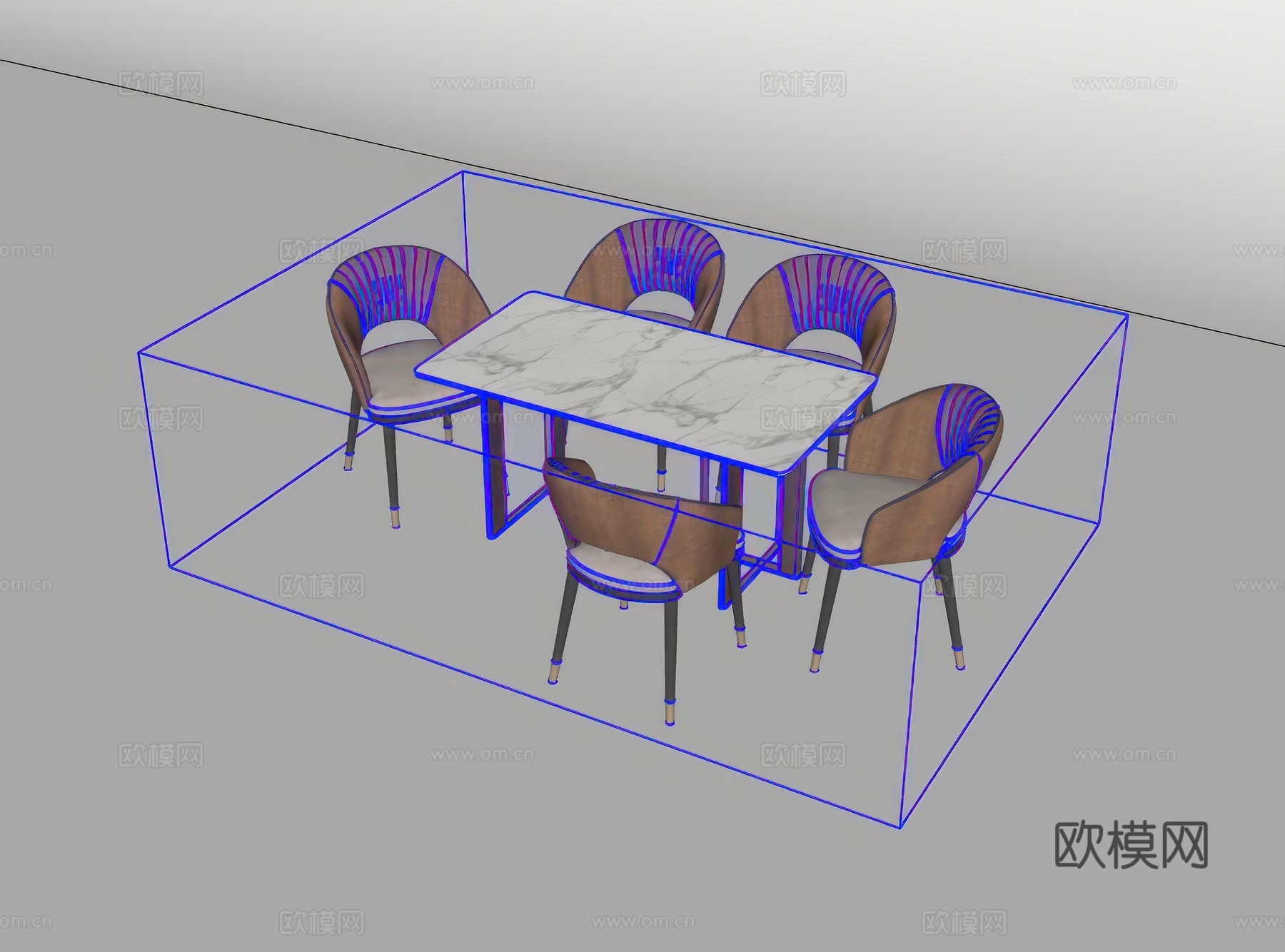 休闲桌椅su模型