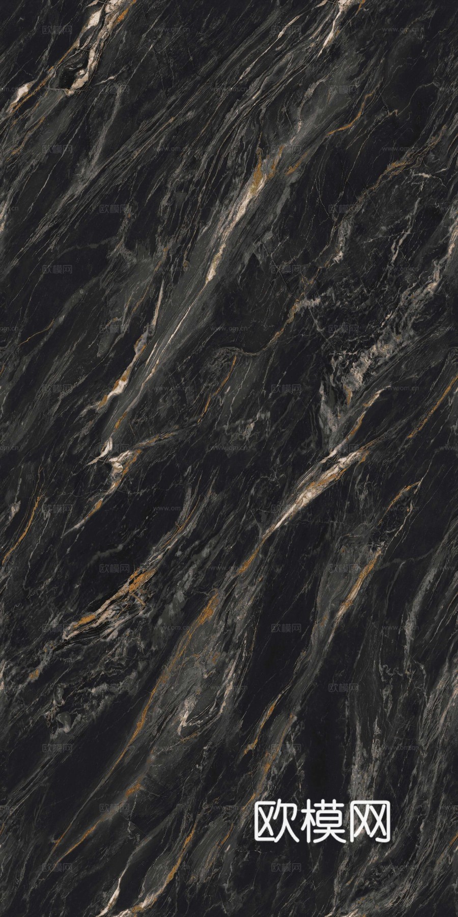 意式深色黑白奢石大理石