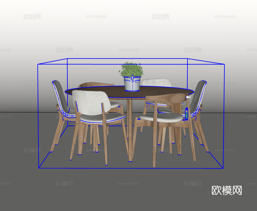 餐桌椅su模型