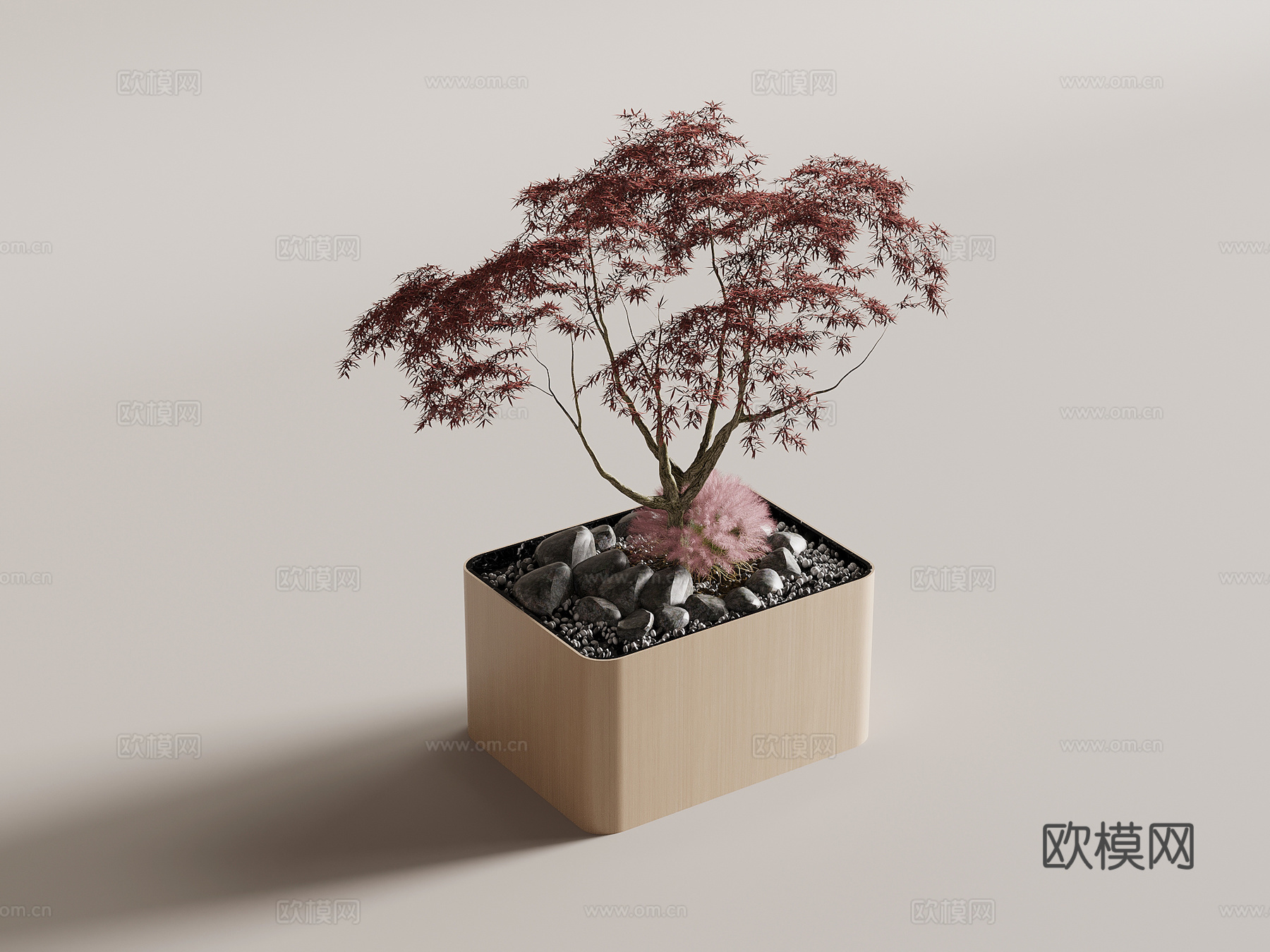 现代景观小品 室内景观树su模型