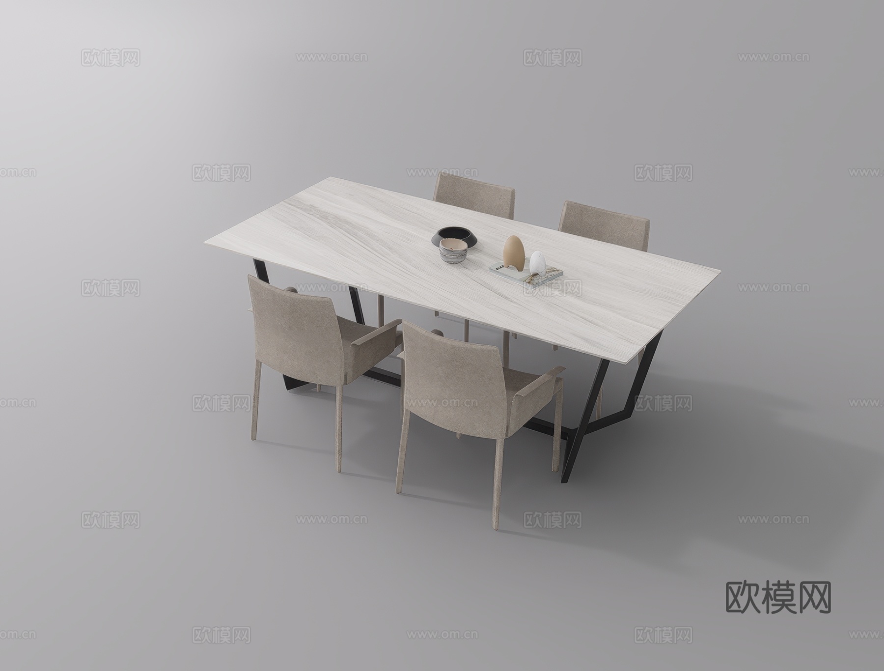 书桌椅su模型