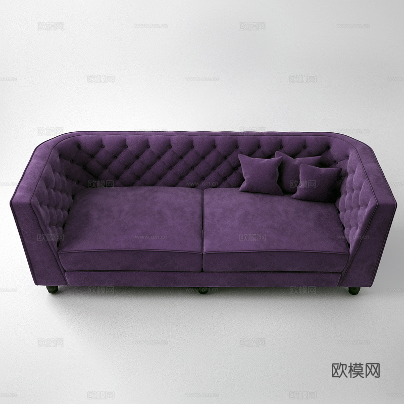 简欧沙发 双人沙发 沙发3d模型下载