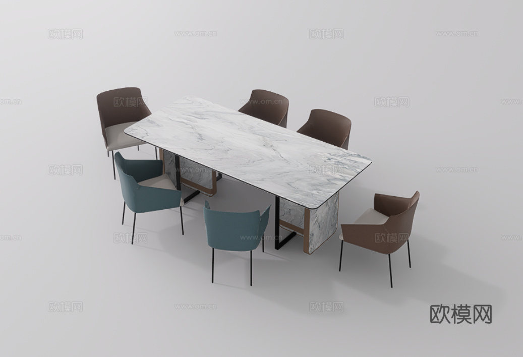 休闲桌椅su模型