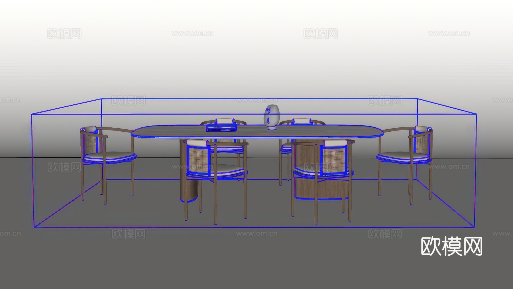 休闲桌椅su模型