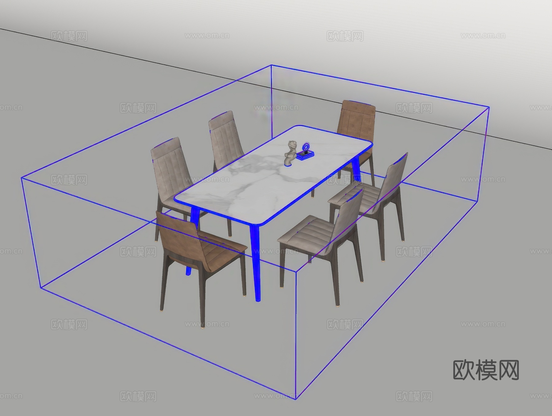 休闲桌椅su模型
