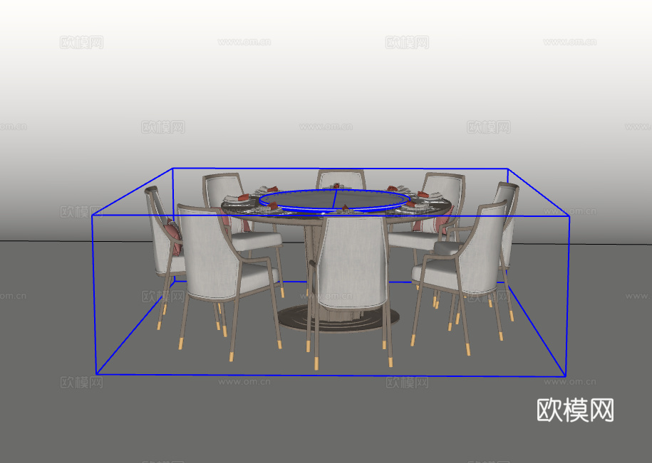 餐桌椅su模型