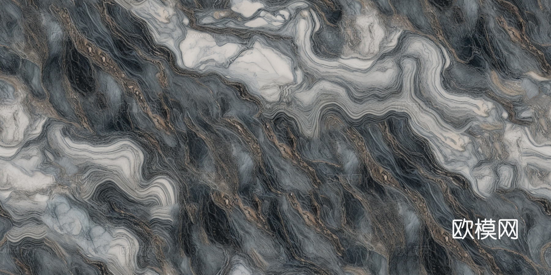 欧式轻奢奢石 黑白灰奢石大理石贴图