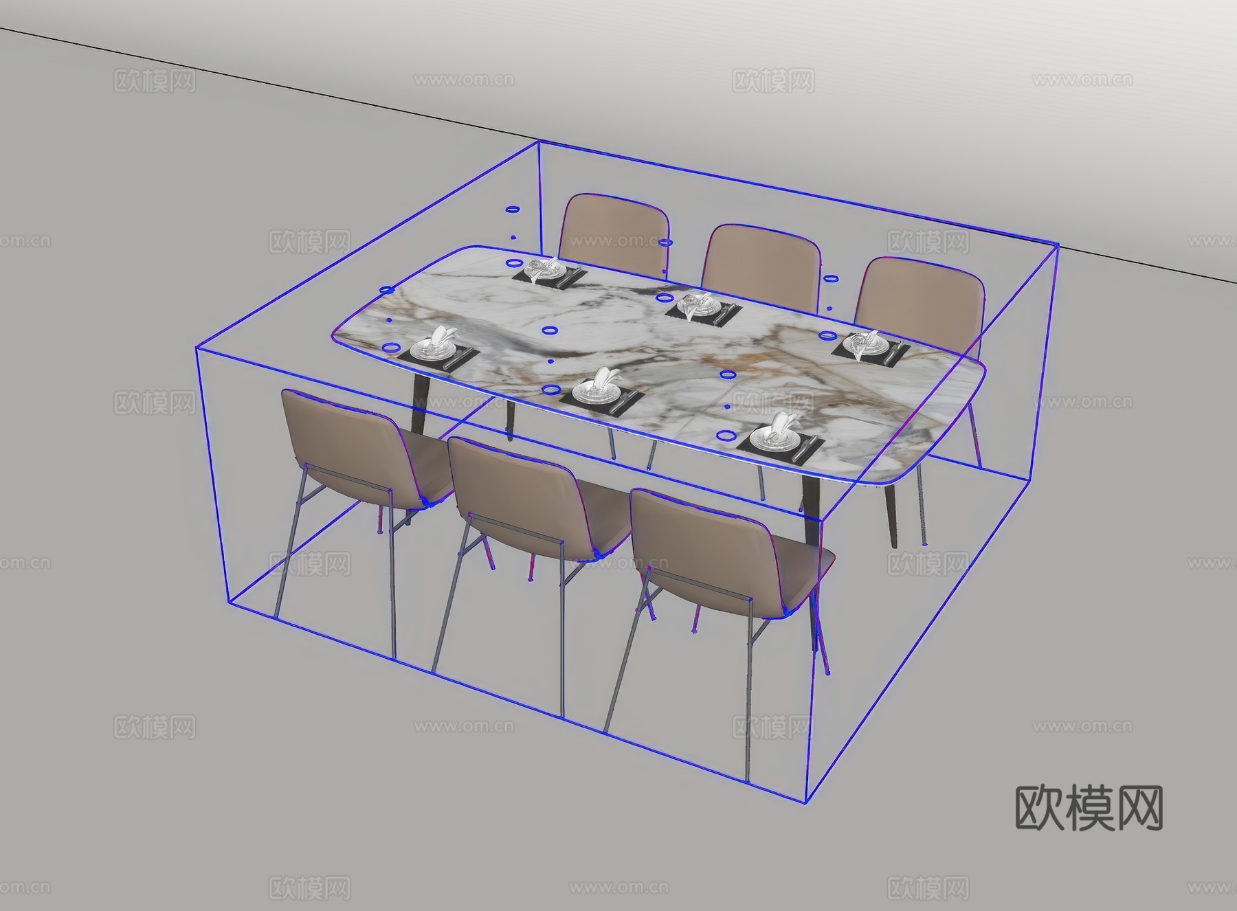 休闲桌椅su模型