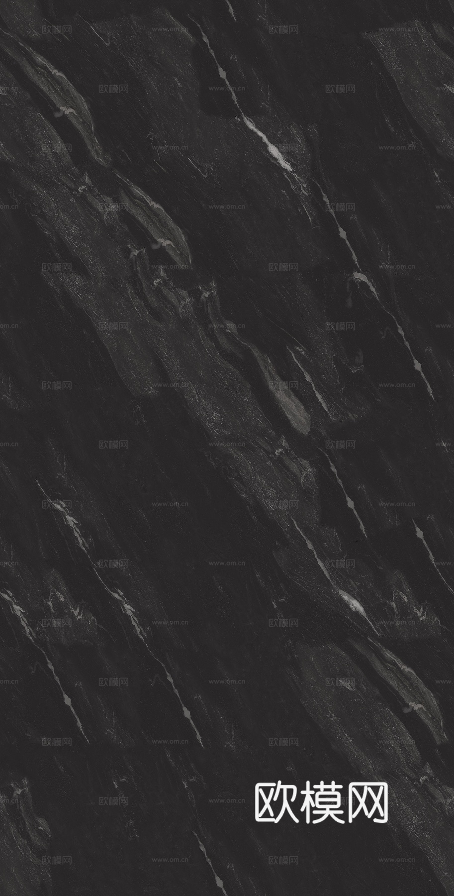 意式深色黑白奢石大理石