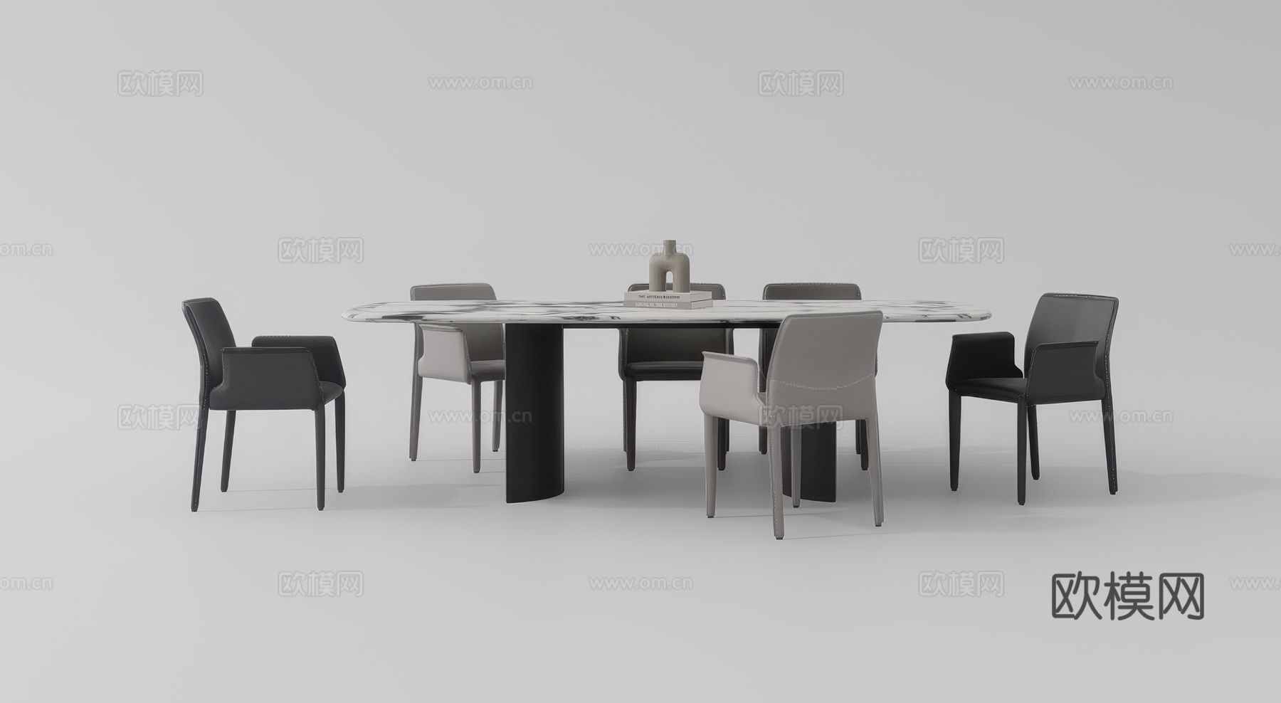 休闲桌椅su模型