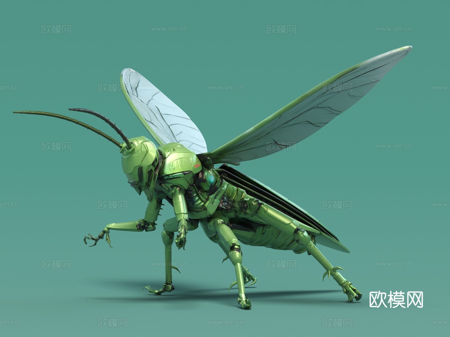 蝗虫机甲雕塑 科技雕塑 现代雕塑 机械雕塑 艺术装置  网红su模型