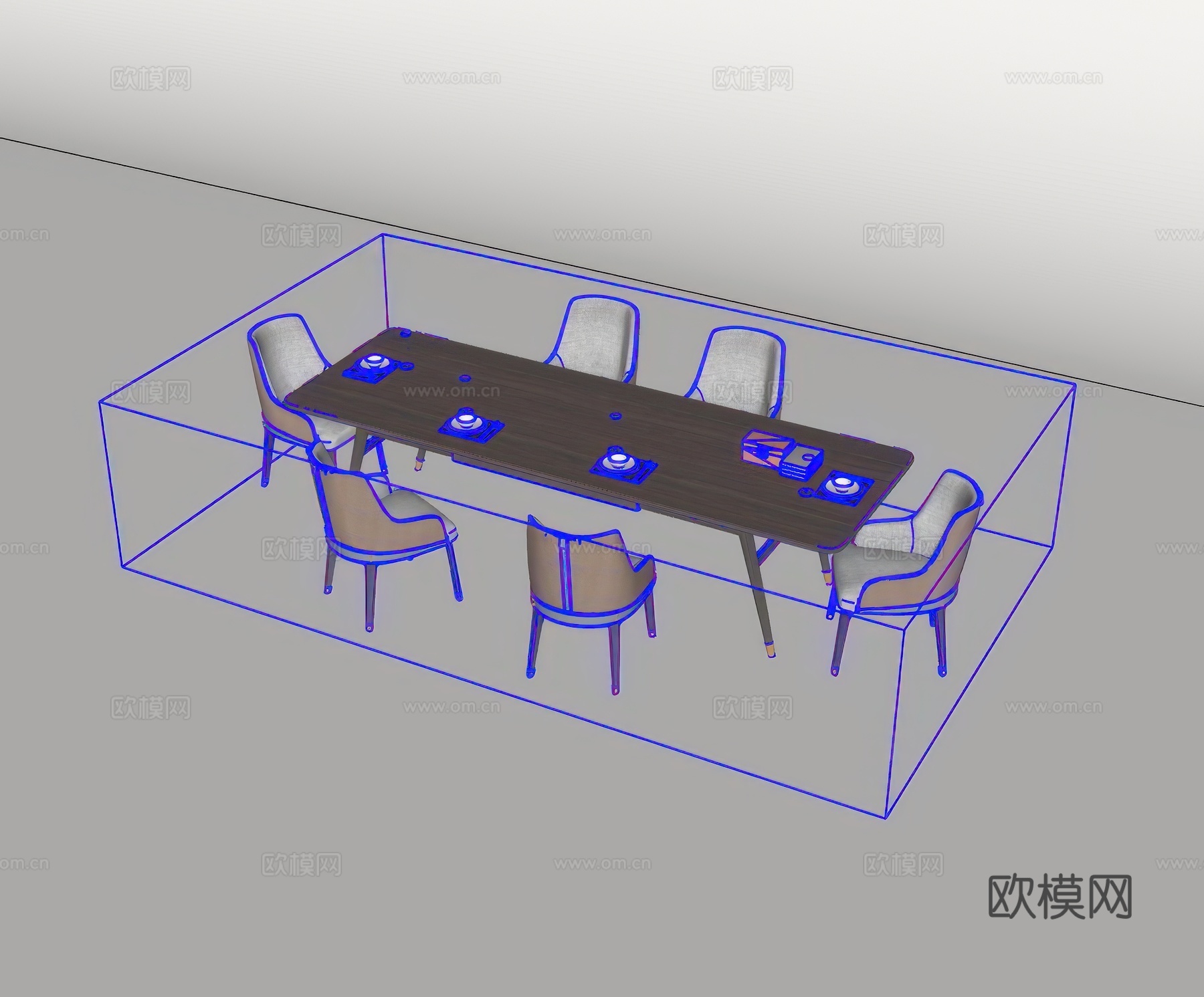 休闲桌椅su模型下载（渲染图2）