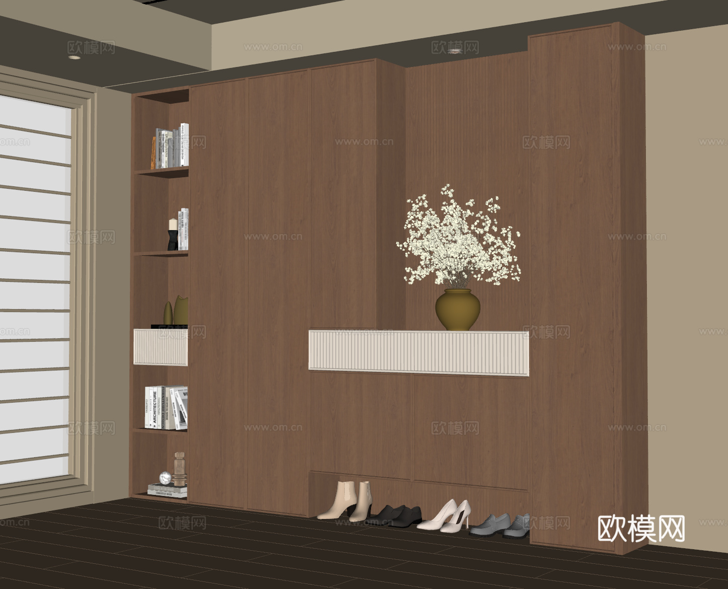 中古鞋柜 玄关柜su模型