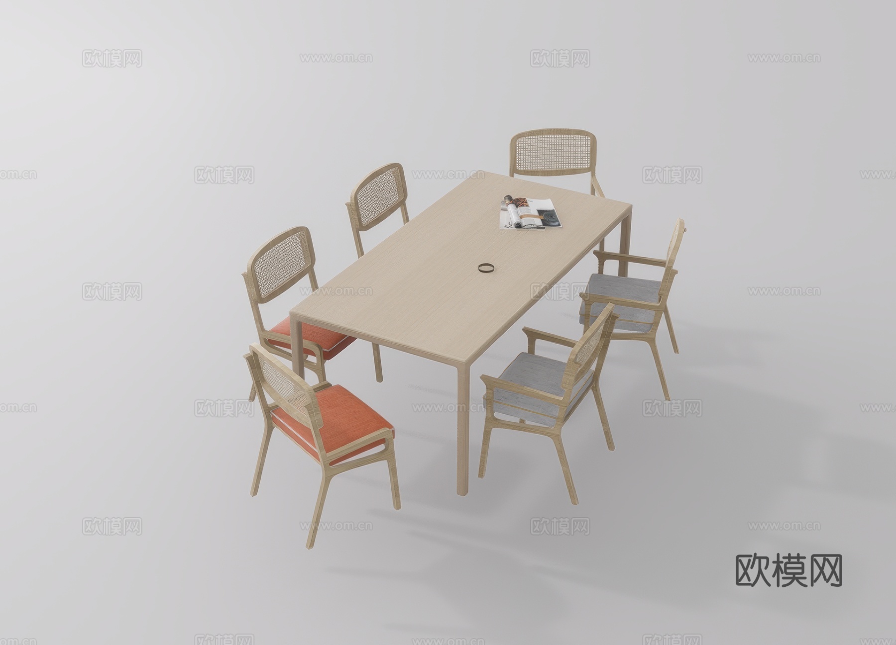 休闲桌椅su模型