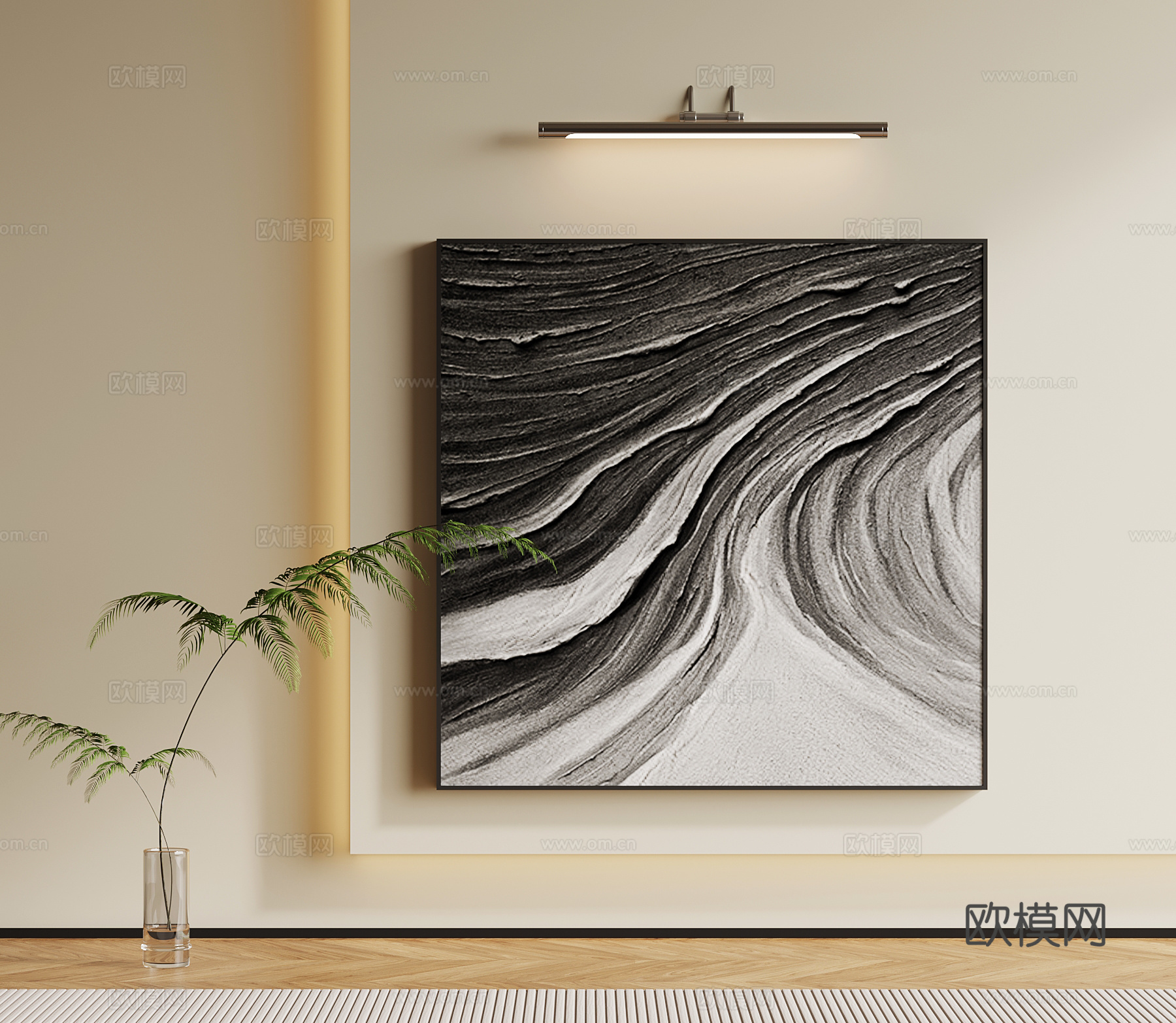 现代意式挂画 客厅挂画 茶室挂画 书房挂画 玄关挂画su模型