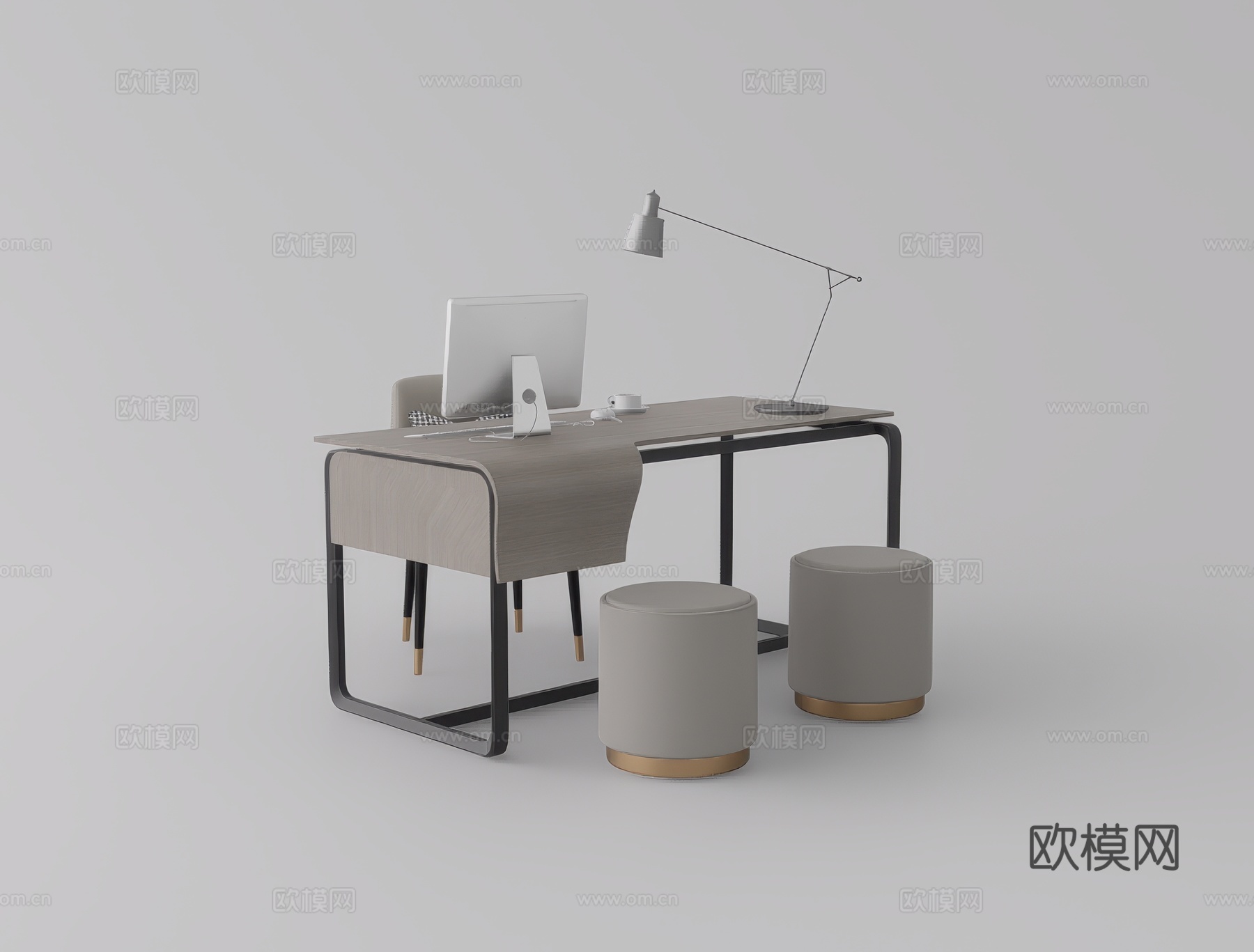 办公桌椅su模型