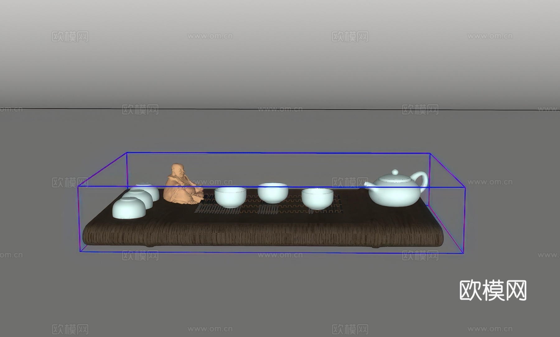 茶桌摆件su模型