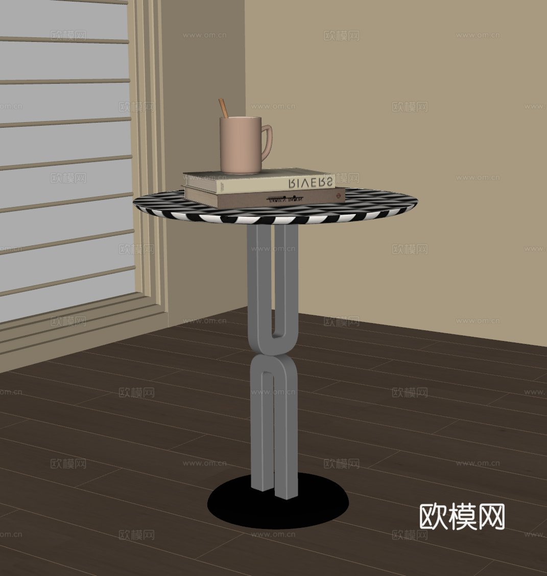 现代边几 金属边几su模型