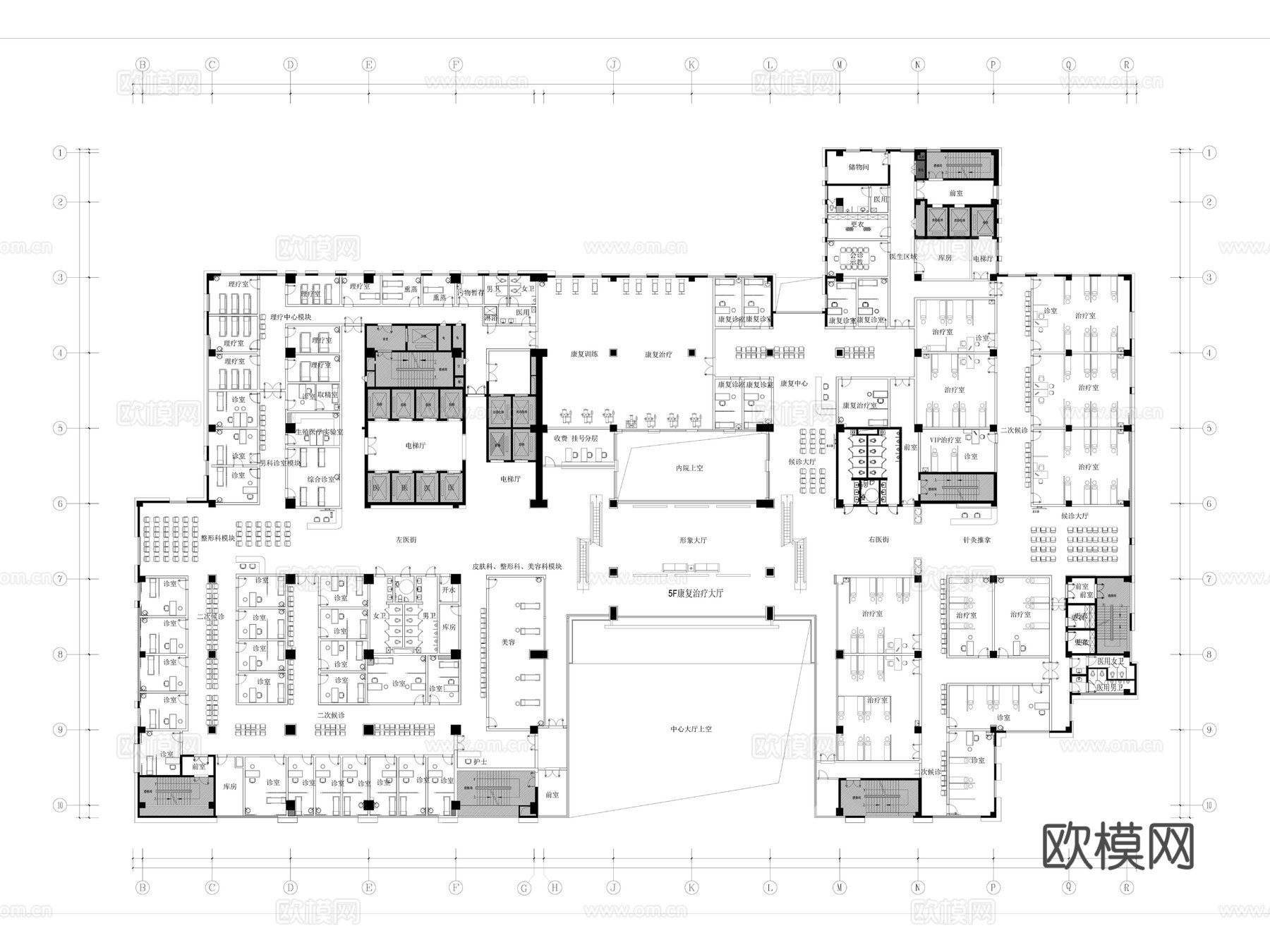 20套养老院平面图cad施工图