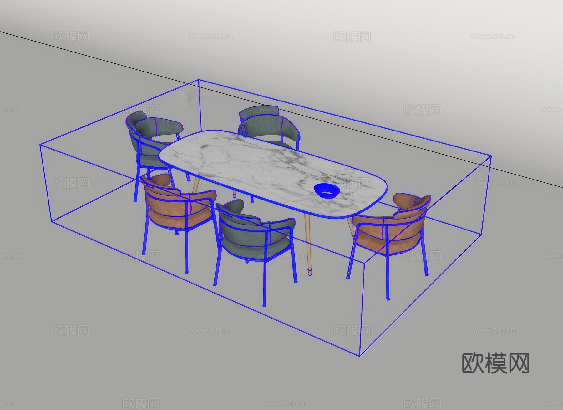 休闲桌椅su模型