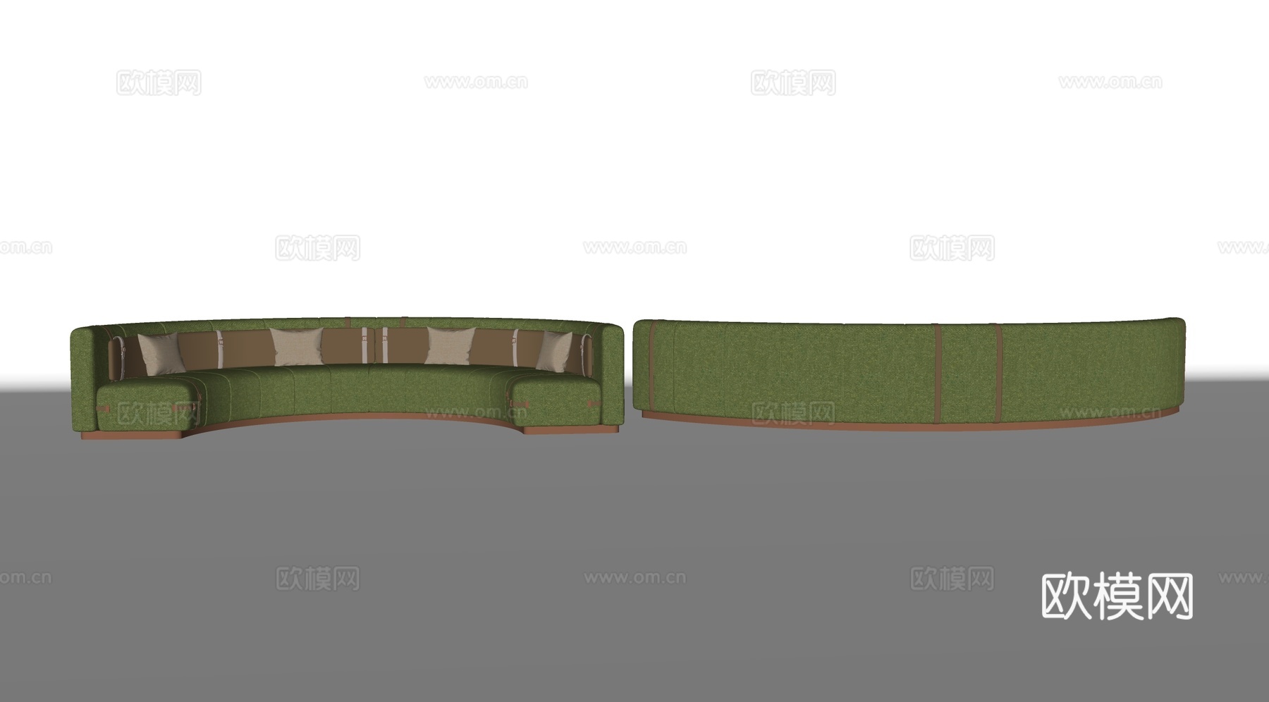 现代弧形沙发卡座组合 卡座沙发  餐厅卡座 餐厅沙发su模型