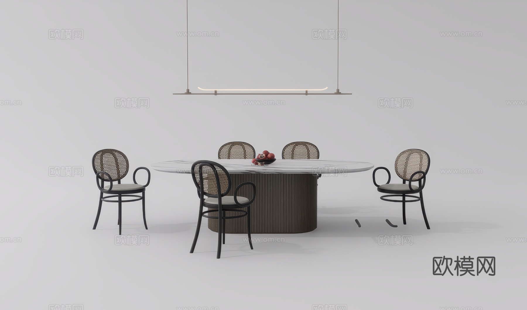 休闲桌椅su模型