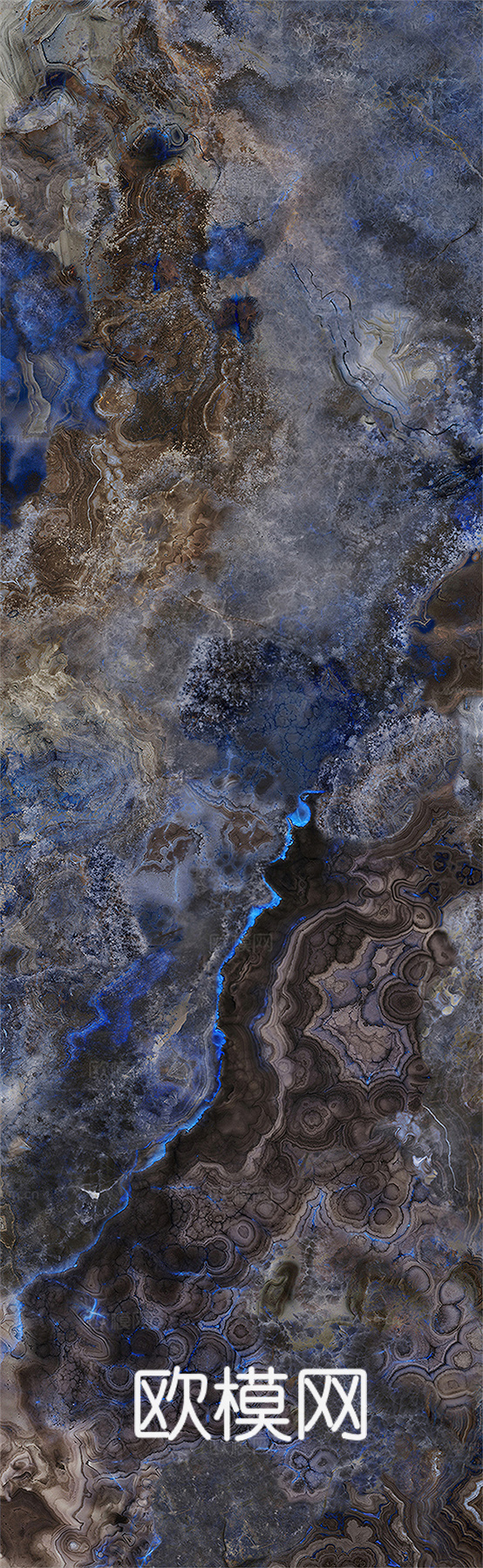 现代蓝色奢石透光石贴图