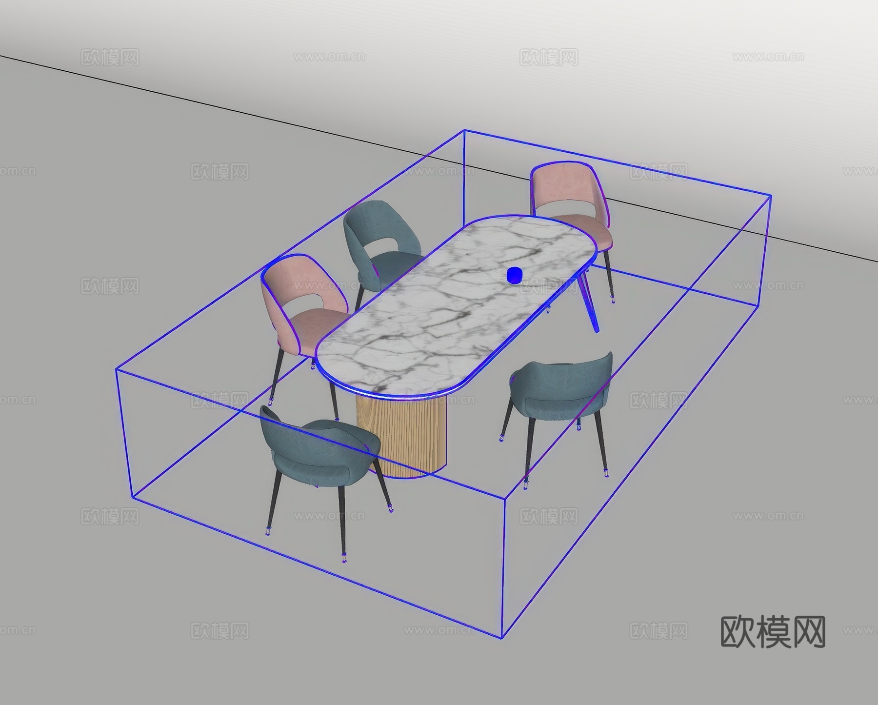 休闲桌椅su模型