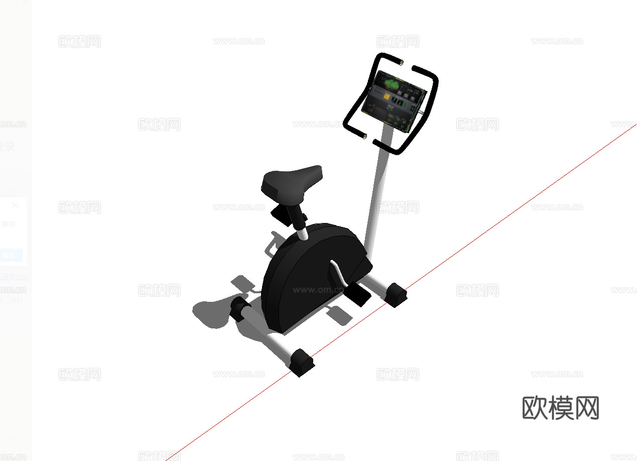 健身房器材su模型