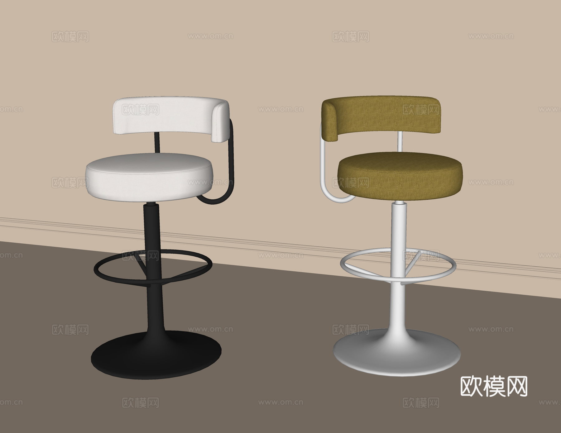 现代吧椅 吧台椅su模型