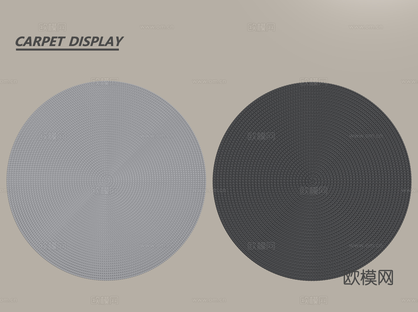中古坐垫 侘寂坐垫 禅意坐垫 圆形地毯su模型