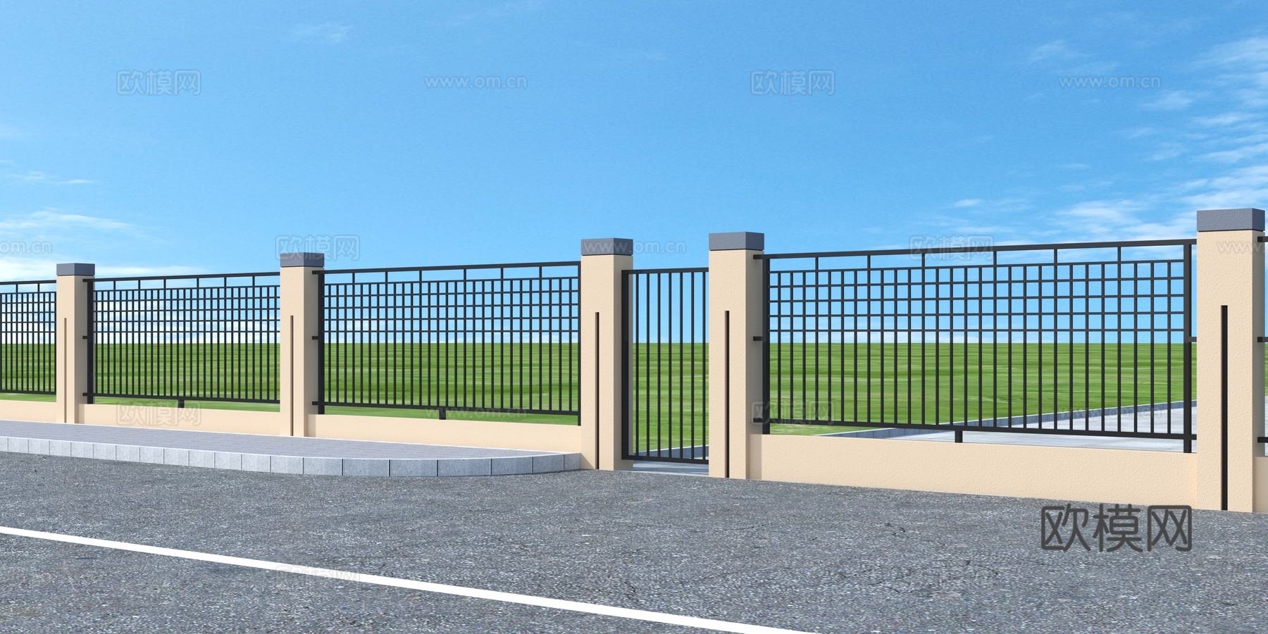 围墙大样图  方案 施工图cad施工图