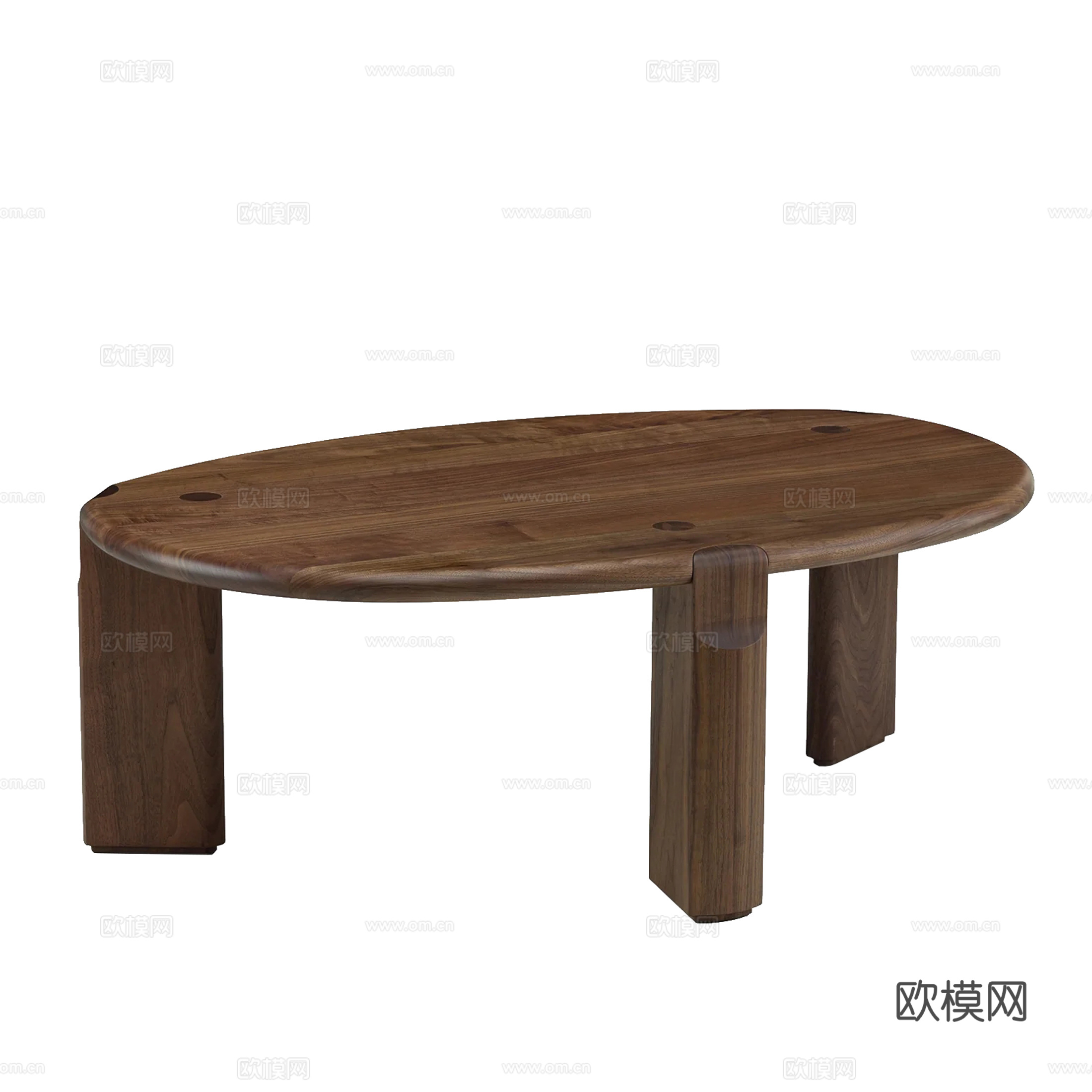 中古风木质茶几su模型