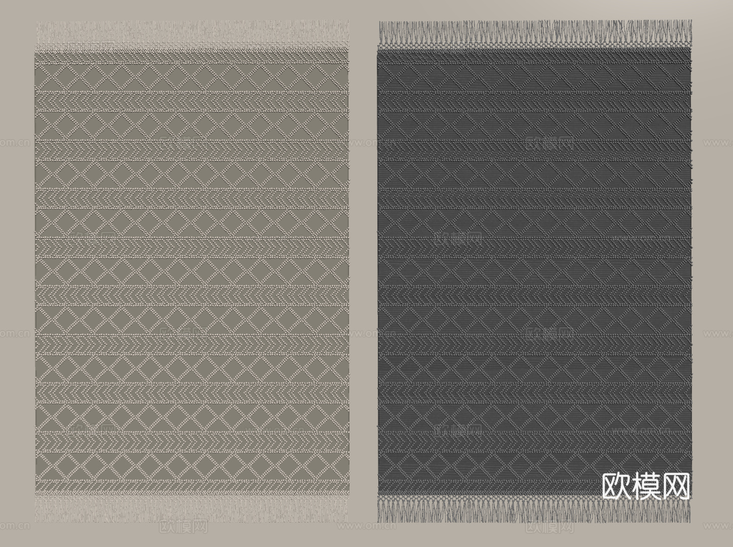 侘寂地毯 方形地毯 粗布地毯 客厅地毯 奶油地毯su模型