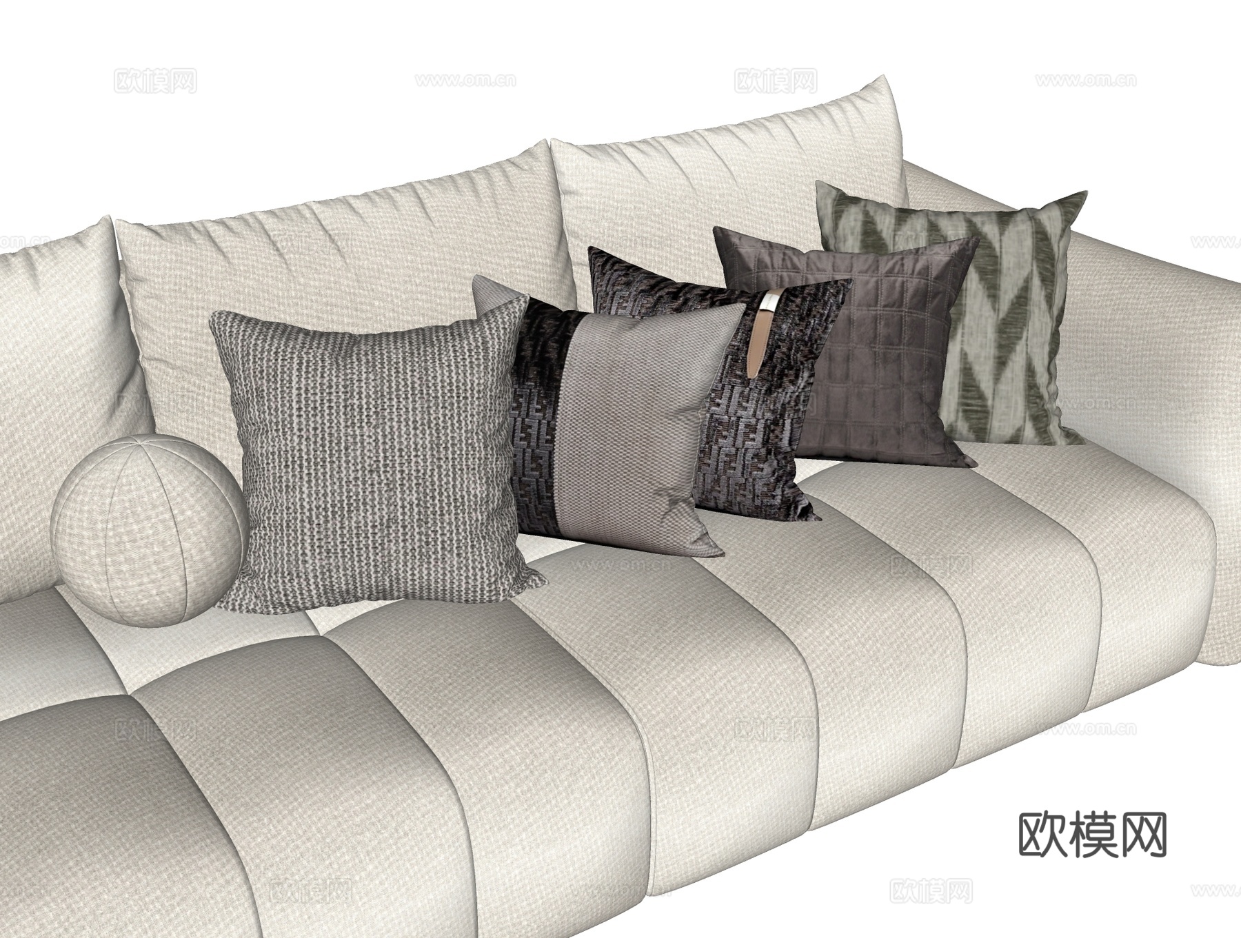现代抱枕枕头su模型