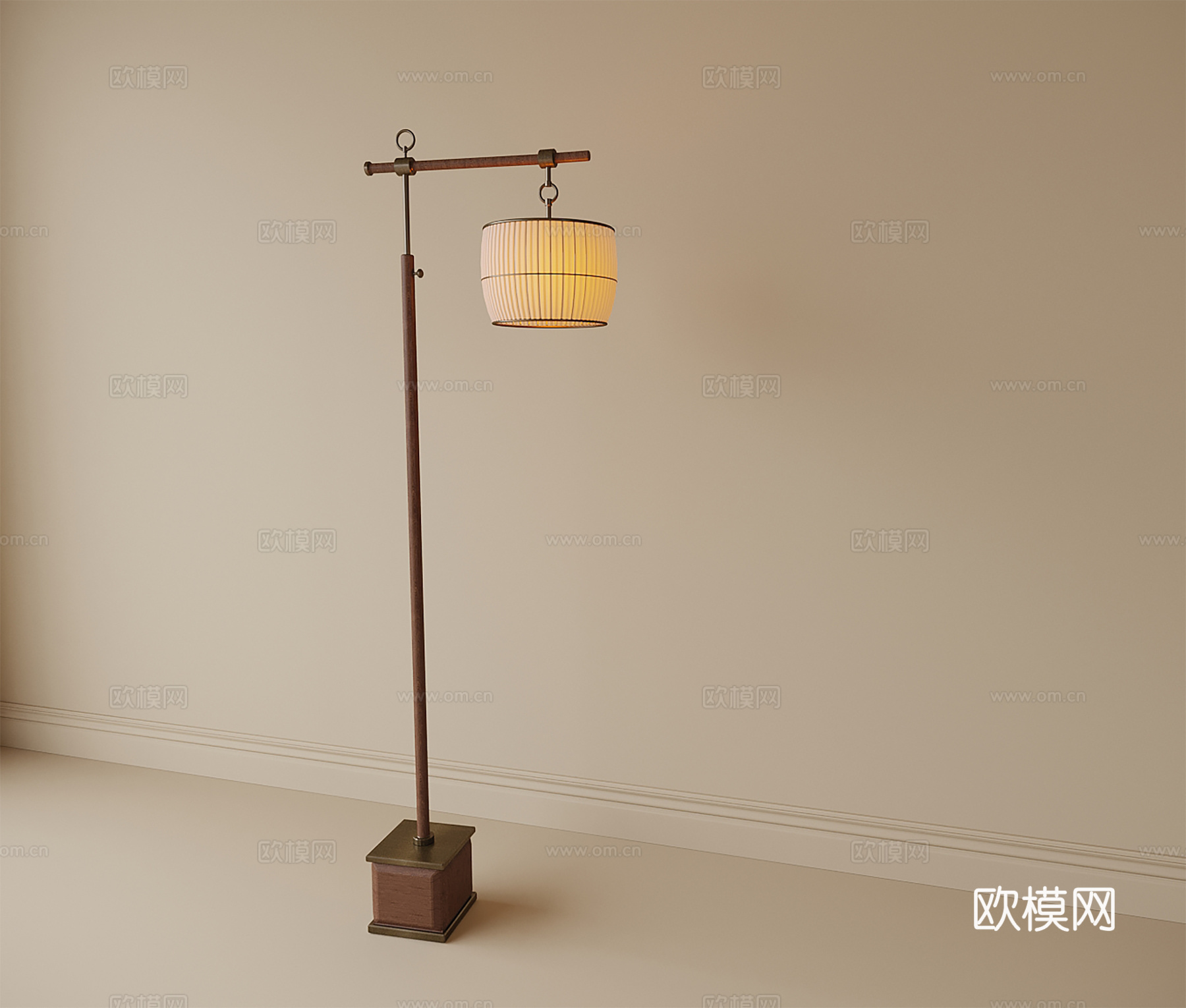 新中式落地灯su模型