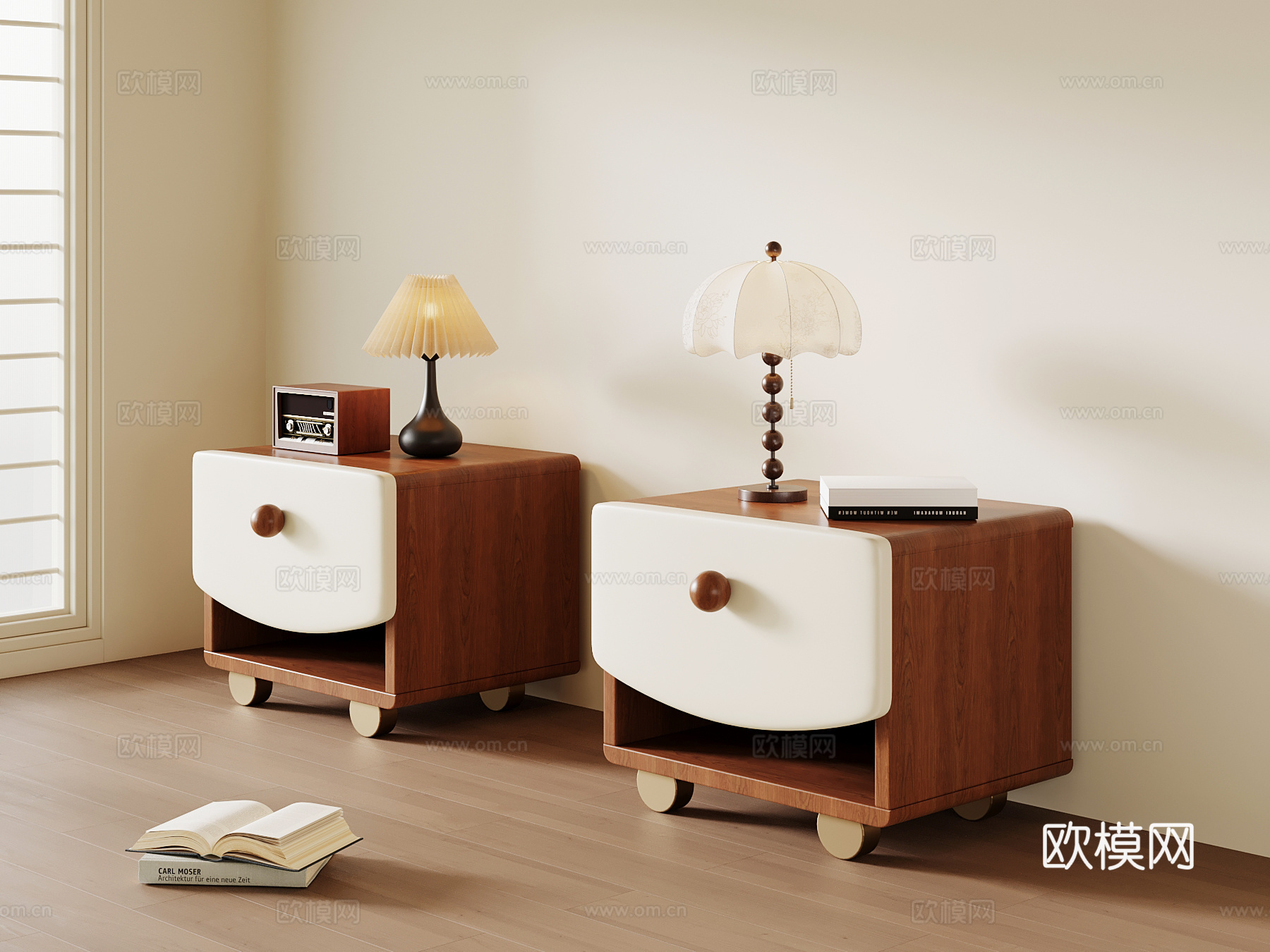 中古床头柜su模型