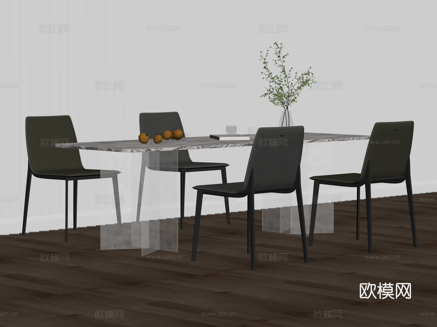 现代餐桌椅su模型
