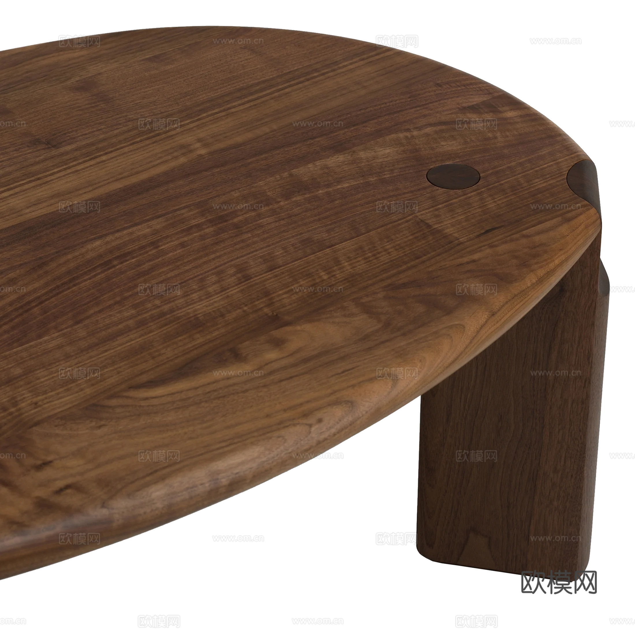 中古风木质茶几su模型