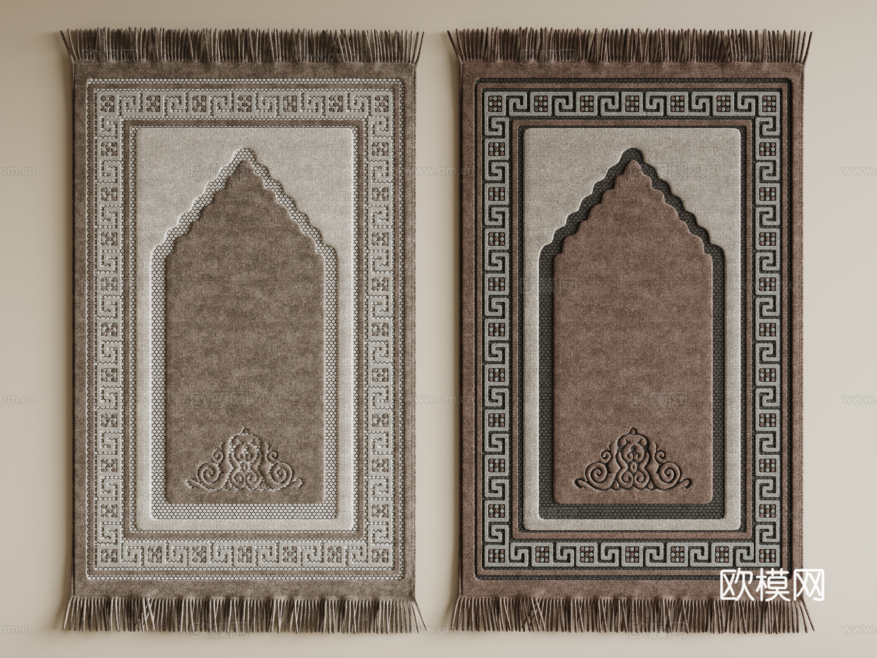 意式简约地毯 方形地毯 布艺地毯 客厅地毯 艺术地毯3d模型下载